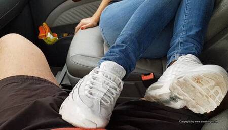 cock trampling with used nike airmax