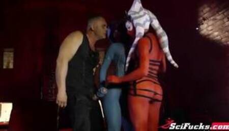 Aayla Secura And Her Jedi Sister Shaak Ti Fucked In A 3some - Eva Lovia