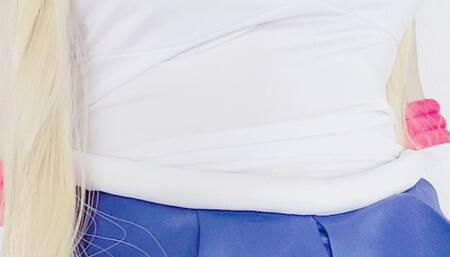 Embarrassed Hungry Magical Girl's Stomach Growling