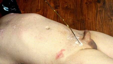 I remove the wax from my slaves body(SD)(WMV)_Dragonlady_Whipping_Waxplay_Slavetraining