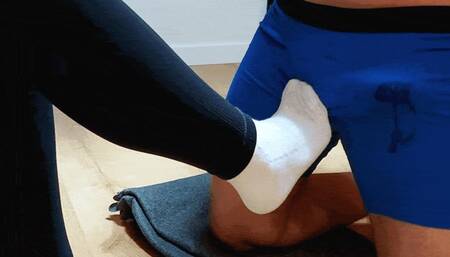 Sockjob, Ballbusting & Ruined Orgasm!