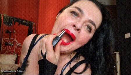Red lipstick, not for my stupid cuckold husband