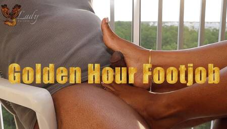 Golden Hour Balcony Footjob