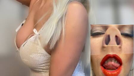 Piggy nose, pussy, stockings