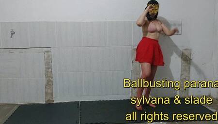 353 Ballbusting in strange garage