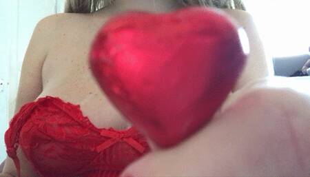 Valentines sneezing and blowing