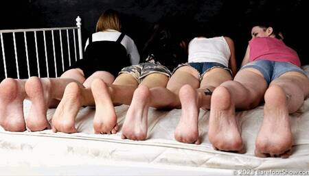 Wall of feet of Angelina, Galina, Lyana and Zlata (Part 6 of 6) #20230109