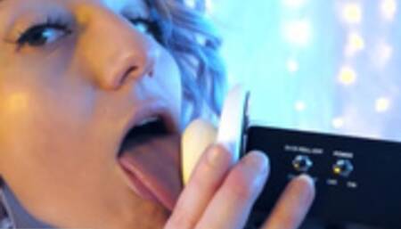 SFW ASMR - Fast Aggressive Ear Eating PASTEL ROSIE Non Nude Ear Licking - Braces Fetish Tingles