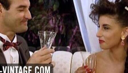 Sexy celebration with busty Sarah Young