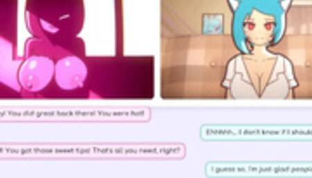 Nicole Risky Job [Hentai game PornPlay ] Ep.2 camgirl fondle tits and fingering pussy