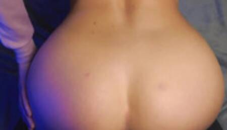 Riding in doggystyle wall mounted dildo