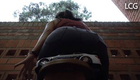 Liz Destroys Police Car In Balcony