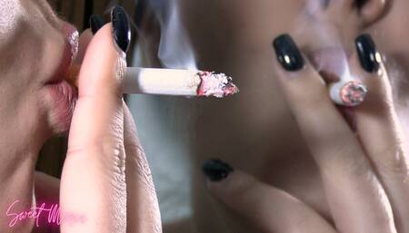 Ultimate smoke tease close-up ~ Sweet Maria