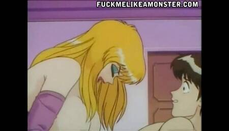 Impotent cartoon character becomes a slave for a nurse