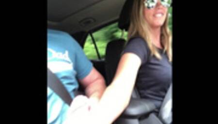 Giving A Handjob in the Car