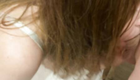 Big ass amateur brunette girlfriend fucked at home