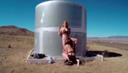 Outdoor scissoring with Jayme Langford and her dyke babe