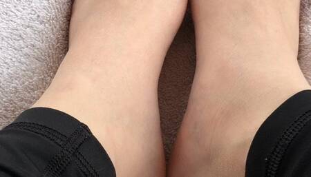 Body Oil on My Webbed Toes and Feet