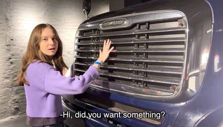 I asked the truck driver to take me to the sea, but ended up on his dick