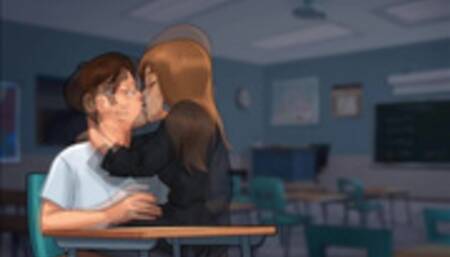 Summertime Saga: French MILF Professor Kisses Her Student On His Chair-Ep85