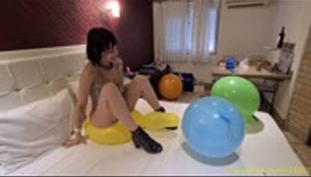 Sweet Angel Sits to Pop Punchballs and Big Balloons