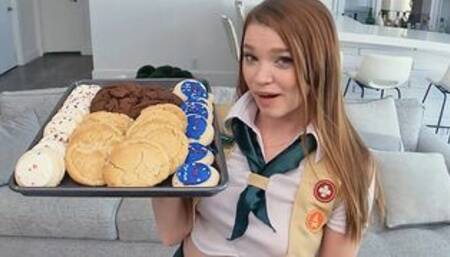 Motivated Teasing Girl Scout Cookie Girl Fucks Big Dick