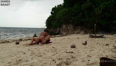 Lonely beach fuck - amateur Russian couple