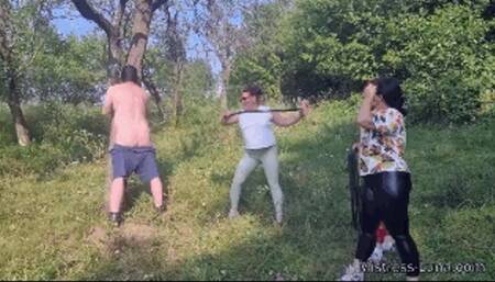 Whipping in the woods