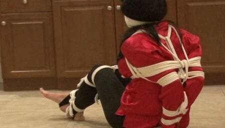 Gina Rae traveling bound in stirrup pants and blouse