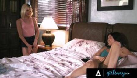 GIRLSWAY - Sexy Asian Lulu Chu Teaches Her Stepsister How To Masturbate After Getting Caught