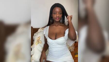 Beautiful ebony angel sexy hot dress