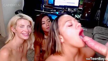 Aubree Ice - Super Hot Amateur Girls Orgy On Webcam P5