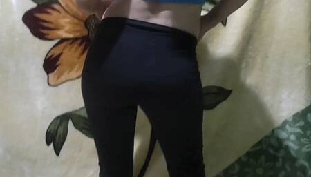 Fucking the hot maid's ass and filling her ass with cum