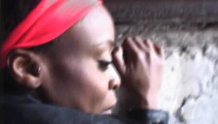 Hot slut loves to suck a stranger's cock outdoors