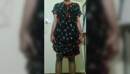 Indian sissy locked in CB6000s chastity by her lover