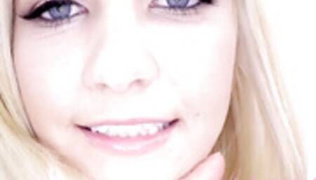 Gorgeous blonde gets fucked with butt plug in studio