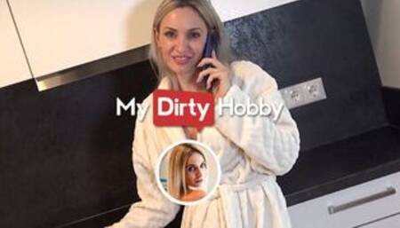 MyDirtyHobby - Hot Micky-Muffin Gets Fingered And Fucked By Stepdad While She Talks On The Phone