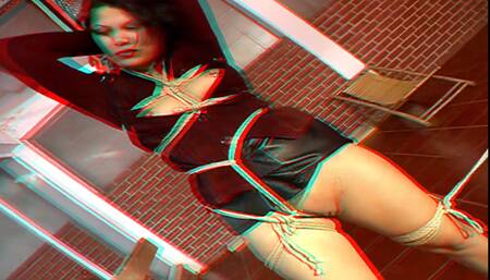 Monica Intense BDSM Casting Submissive Slut Rope Bondage Tit Busting Humiliation - Full 3D L-R experience