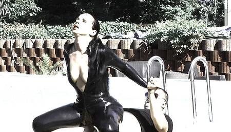 sex in latex catsuit