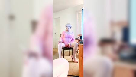 Smoking and stroking my cock!