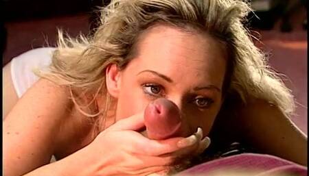 Blond whore gets her tight cunt slammed in office
