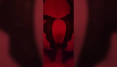 POV doggy style with her plug in the ass