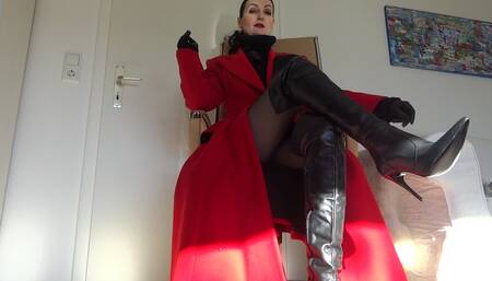 Wank your cock for your mistress of boots