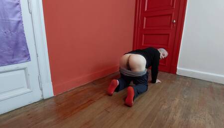 First part of my cumshot with a dildo in the ass