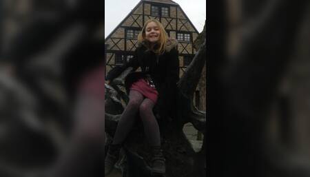 sexy Anett larman teasing in nylons