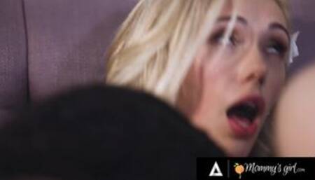 MOMMY'S GIRL - Cute Blonde Has Her Pussy Fingered Deep And Hard By Sexy Interracial MILFs