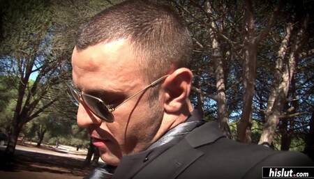 Maria gets railed by a big dicked stud on the hood of a benz like a slut