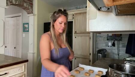 Hot Blonde Neighbor Girl with Big Tits Gets Facefucked