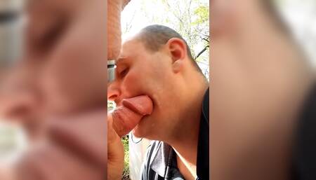 Mt first public appearance. outdoor cum facial