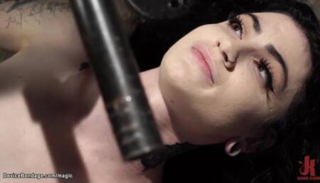 Goth babe whipped in pile driver bdsm